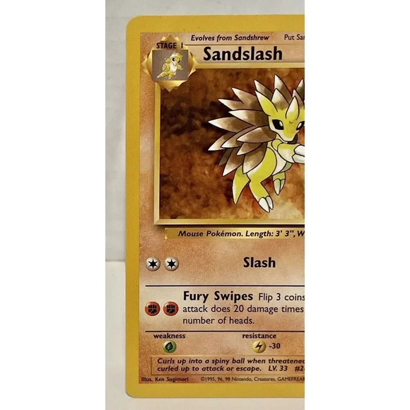 1999 Fossil Set Sandslash 41/62 Pokemon TCG WOTC NM Vintage - Picture 3 of 12
